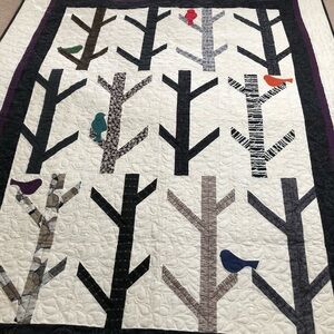 Hand made quilt-pattern “White Birches”